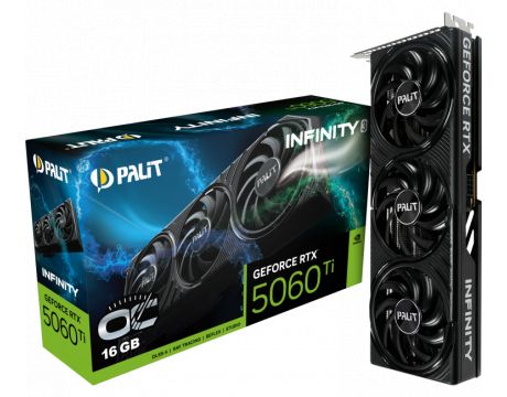 Palit GeForce RTX 5060 Ti 16GB Infinity 3 OC DLSS 4 на супер цени