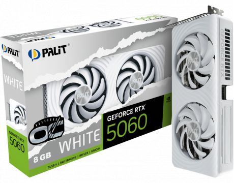 Palit GeForce RTX 5060 8GB White OC DLSS 4 на супер цени