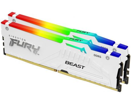 2x16GB DDR5 6000 Kingston Fury Beast White RGB на супер цени