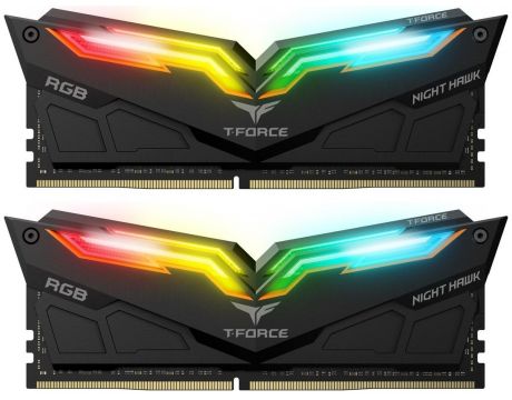 2x8GB DDR4 3600 Team Group T-Force Night Hawk RGB на супер цени