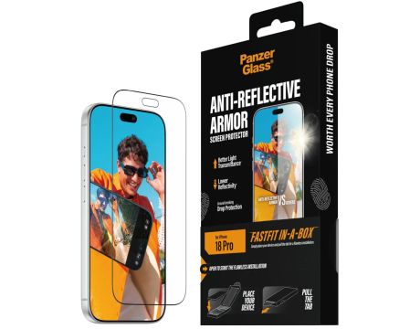 PanzerGlass Anti-Reflective Armor за iPhone 18 Pro, прозрачен на супер цени