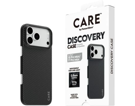 PanzerGlass CARE Discovery за Apple iPhone 17 Pro Max/18 Pro Max, черен на супер цени