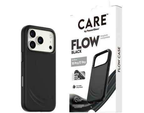 PanzerGlass CARE Flow за Apple iPhone 17 Pro/18 Pro, черен на супер цени