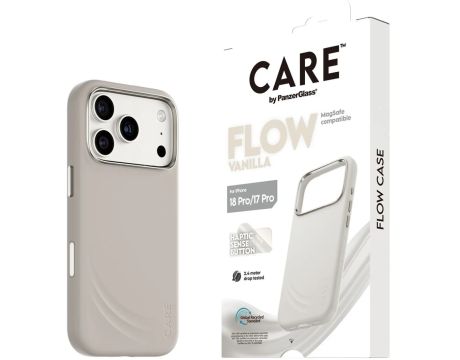 PanzerGlass CARE Flow за Apple iPhone 17 Pro/18 Pro, бежов на супер цени