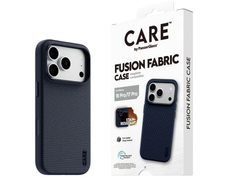 PanzerGlass CARE Fusion Fabric за Apple iPhone 17 Pro/18 Pro, син на супер цени