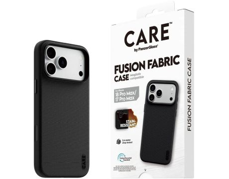 PanzerGlass CARE Fusion Fabric за Apple iPhone 17 Pro Max/18 Pro Max, черен на супер цени