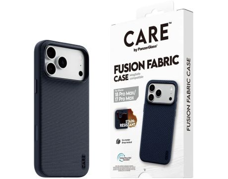 PanzerGlass CARE Fusion Fabric за Apple iPhone 17 Pro Max/18 Pro Max, син на супер цени