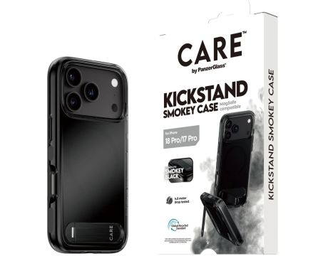 PanzerGlass CARE Kickstand за Apple iPhone 17 Pro/18 Pro, черен на супер цени