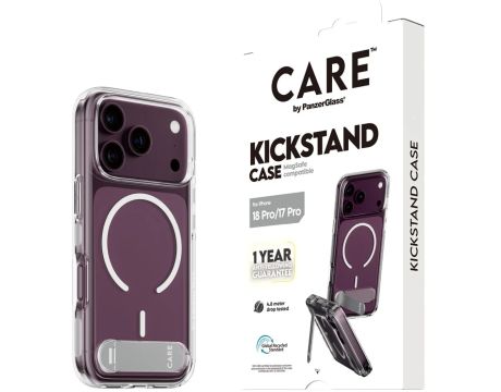 PanzerGlass CARE Kickstand за Apple iPhone 17 Pro/18 Pro, прозрачен на супер цени