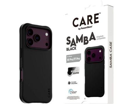 PanzerGlass CARE Samba за Apple iPhone 17 Pro/18 Pro, черен на супер цени