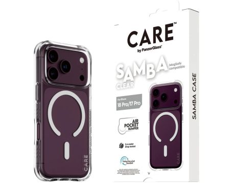 PanzerGlass CARE Samba за Apple iPhone 17 Pro/18 Pro, прозрачен на супер цени