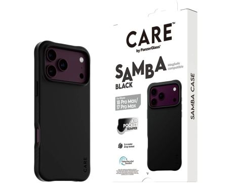PanzerGlass CARE Samba за Apple iPhone 17 Pro Max/18 Pro Max, черен на супер цени