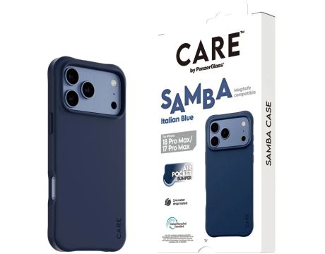 PanzerGlass CARE Samba за Apple iPhone 17 Pro Max/18 Pro Max, син на супер цени
