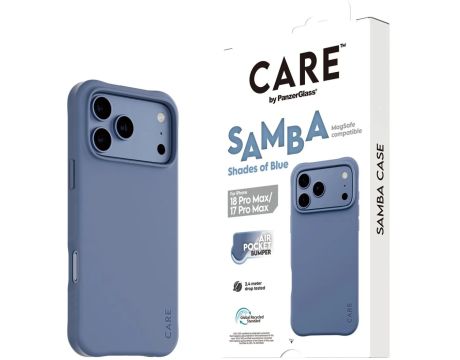 PanzerGlass CARE Samba за Apple iPhone 17 Pro Max/18 Pro Max, син на супер цени