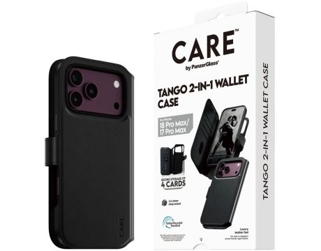 PanzerGlass CARE Tango 2-in-1 за Apple iPhone 17 Pro Max/18 Pro Max, черен на супер цени
