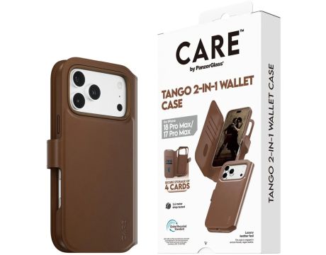 PanzerGlass CARE Tango 2-in-1 за Apple iPhone 17 Pro Max/18 Pro Max, кафяв на супер цени