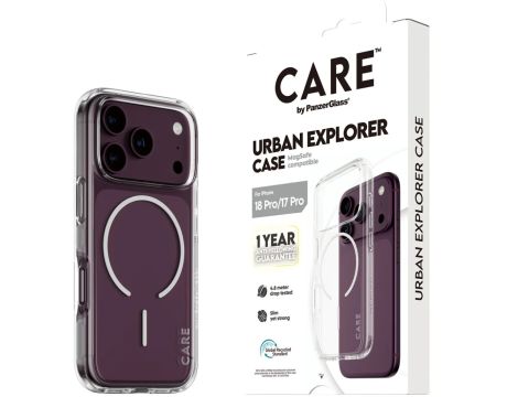 PanzerGlass CARE Urban Explorer за Apple iPhone 17 Pro/18 Pro, прозрачен/бял на супер цени