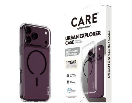 PanzerGlass CARE Urban Explorer за Apple iPhone 17 Pro Max/18 Pro Max, прозрачен/черен на супер цени