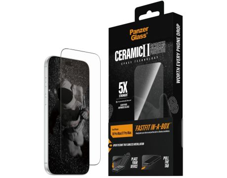 PanzerGlass FastFit In-A-Box за iPhone 18 Pro Max/17 Pro Max, прозрачен на супер цени