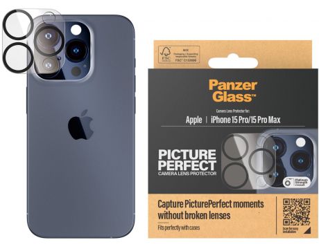 PanzerGlass PicturePerfect за Apple iPhone 15 Pro/15 Pro Max, прозрачен на супер цени