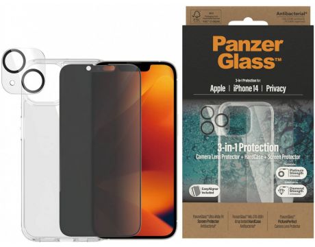 PanzerGlass Privacy 3-in-1 за Apple iPhone 14, прозрачен на супер цени