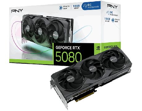 PNY GeForce RTX 5080 16GB Triple Fan OC DLSS 4 на супер цени