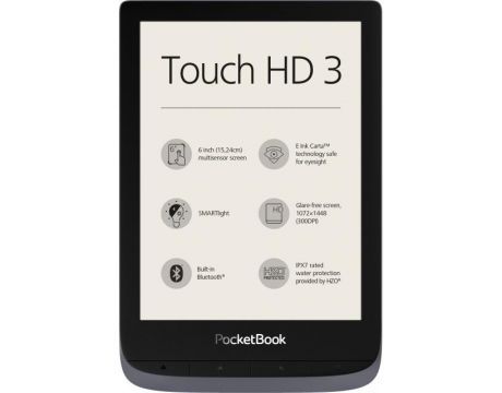 PocketBook Touch HD 3 PB632 6", 16GB, сив на супер цени