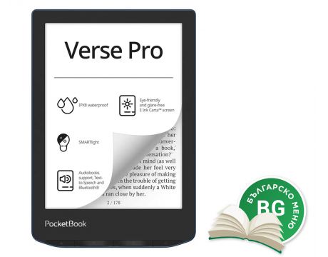 PocketBook Verse Pro 6", 16GB, черен/син на супер цени