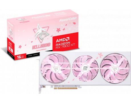PowerColor Radeon RX 7800 XT 16GB Hellhound Sakura OC на супер цени