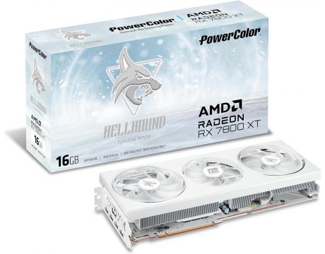 PowerColor Radeon RX 7800 XT 16GB Hellhound Spectral White OC на супер цени