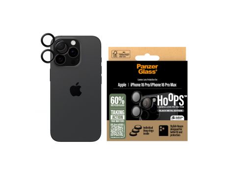 PanzerGlass Hoops за Apple iPhone 16 Pro/16 Pro Max, прозрачен/черен на супер цени