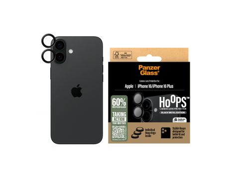 PanzerGlass Hoops за Apple iPhone 16/16 Plus, прозрачен/черен на супер цени