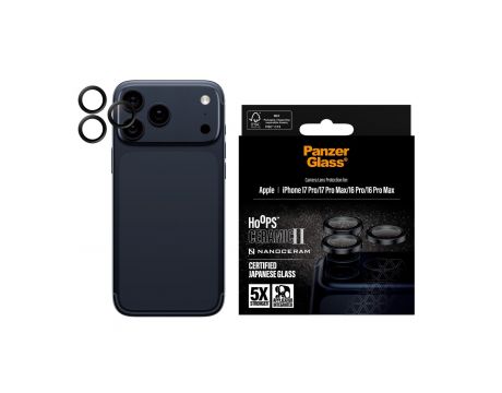PanzerGlass Hoops Ceramic II за Apple iPhone 17 Pro/ 17 Pro Max/ 16 Pro/ 16 Pro Max на супер цени