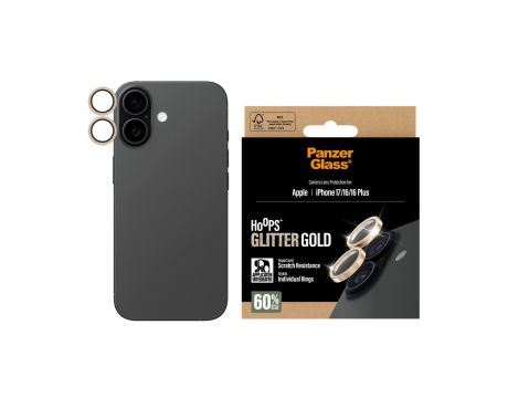 PanzerGlass Hoops Glitter Gold за Apple iPhone 17/ 16/ 16 Plus на супер цени