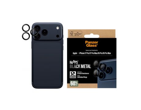 PanzerGlass Hoops Black Metal за Apple iPhone 17 Pro/ 17 Pro Max/ 16 Pro/ 16 Pro Max на супер цени