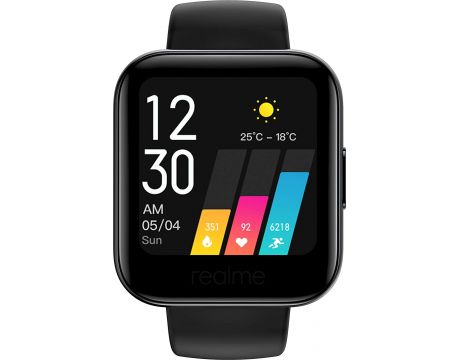 Realme Watch, черен - нарушена опаковка на супер цени