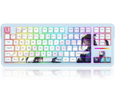 Redragon Antonium Pro K728 PRO, бял/светлосин на супер цени