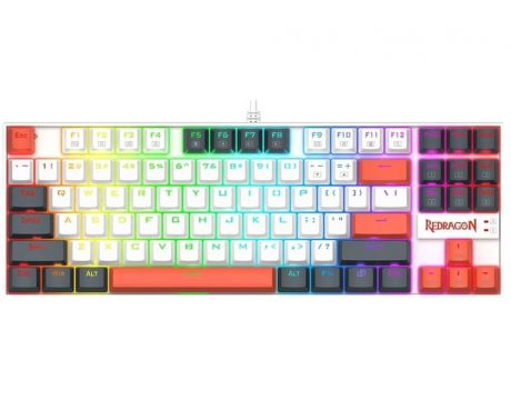 Redragon Kumara K552LGY-RGB, бял/черен/червен на супер цени