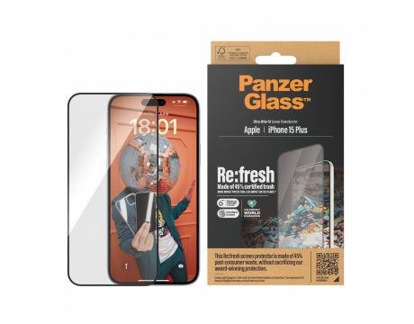 PanzerGlass Re:fresh UWF за Apple iPhone 15 Plus, прозрачен на супер цени