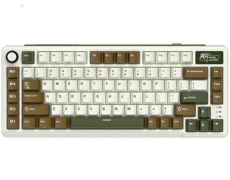 Royal Kludge L75, бежов/зелен на супер цени