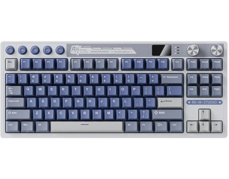 Royal Kludge M87, бял/сив/син на супер цени