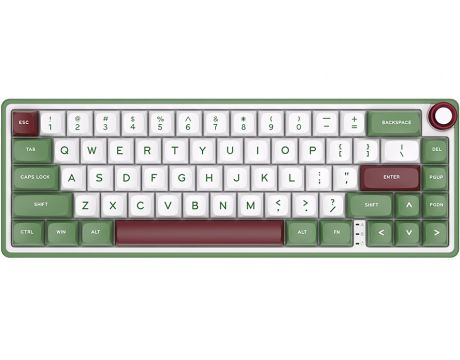 Royal Kludge R65, бял/зелен на супер цени