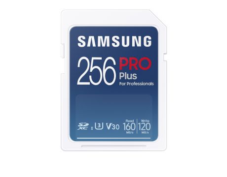 256GB SD Samsung Pro Plus, бял/син - нарушена опаковка на супер цени