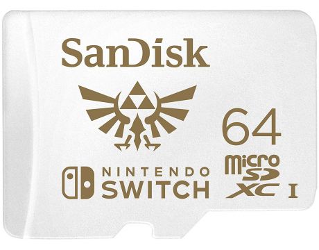 64GB microSDXC SanDisk Nintendo, бял на супер цени