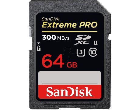 64GB SDXC SanDisk Extreme Pro, черен на супер цени