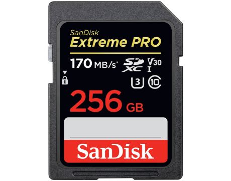 256GB SDXC SanDisk Extreme Pro, черен на супер цени
