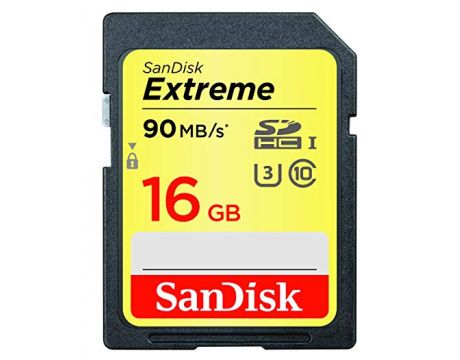 16GB SDHC SanDisk Extreme Card, черен/жълт на супер цени