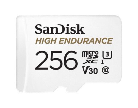 256GB microSDXC SanDisk High Endurance и SD адаптер, бял на супер цени
