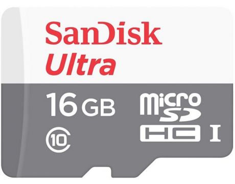 16GB microSDHC SanDisk Ultra Android, бял/сив на супер цени