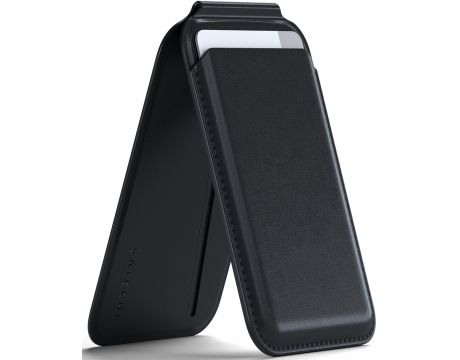 SATECHI Vegan-Leather Magnetic Wallet, черен на супер цени
